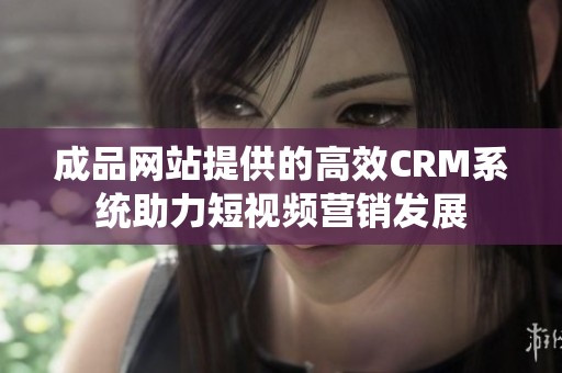 成品网站提供的高效CRM系统助力短视频营销发展