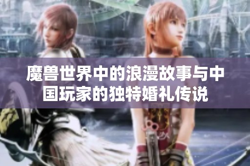 魔兽世界中的浪漫故事与中国玩家的独特婚礼传说