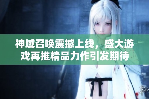 神域召唤震撼上线，盛大游戏再推精品力作引发期待