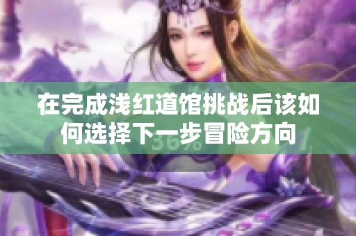 在完成浅红道馆挑战后该如何选择下一步冒险方向