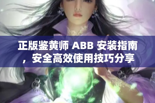 正版鉴黄师 ABB 安装指南，安全高效使用技巧分享