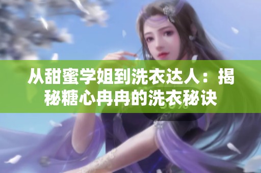 从甜蜜学姐到洗衣达人：揭秘糖心冉冉的洗衣秘诀