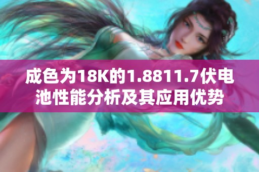 成色为18K的1.8811.7伏电池性能分析及其应用优势