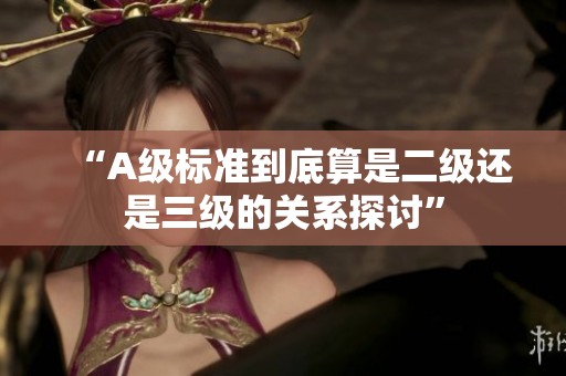 “A级标准到底算是二级还是三级的关系探讨”