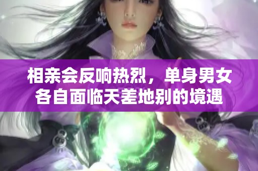 相亲会反响热烈，单身男女各自面临天差地别的境遇