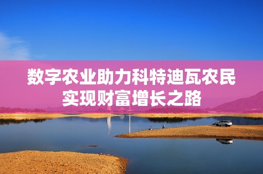 数字农业助力科特迪瓦农民实现财富增长之路