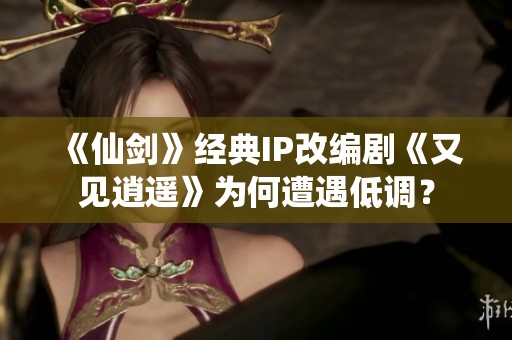 《仙剑》经典IP改编剧《又见逍遥》为何遭遇低调？