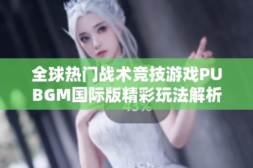 全球热门战术竞技游戏PUBGM国际版精彩玩法解析