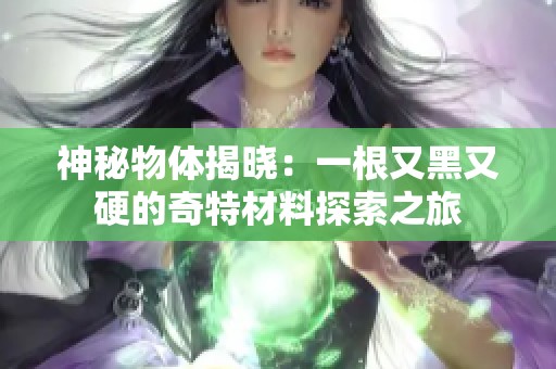 神秘物体揭晓：一根又黑又硬的奇特材料探索之旅