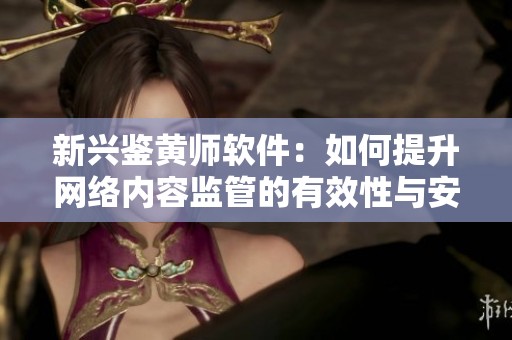 新兴鉴黄师软件：如何提升网络内容监管的有效性与安全性