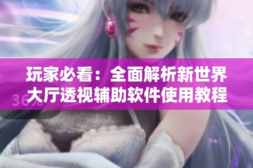 玩家必看：全面解析新世界大厅透视辅助软件使用教程