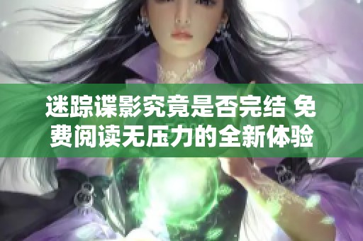 迷踪谍影究竟是否完结 免费阅读无压力的全新体验