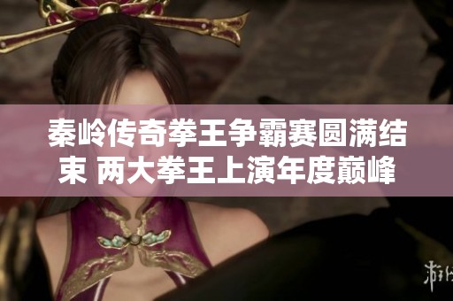 秦岭传奇拳王争霸赛圆满结束 两大拳王上演年度巅峰对决