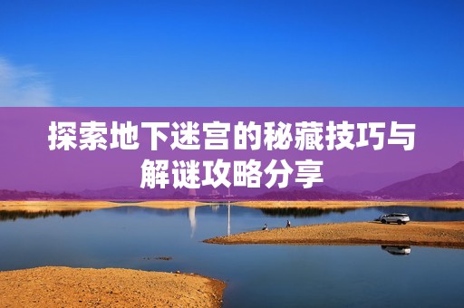 探索地下迷宫的秘藏技巧与解谜攻略分享