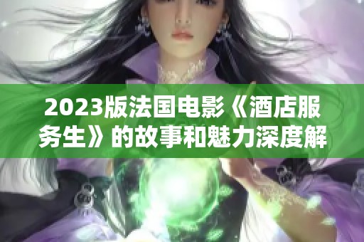 2023版法国电影《酒店服务生》的故事和魅力深度解读