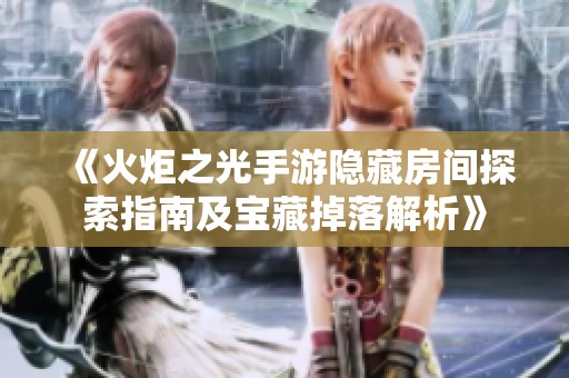 《火炬之光手游隐藏房间探索指南及宝藏掉落解析》