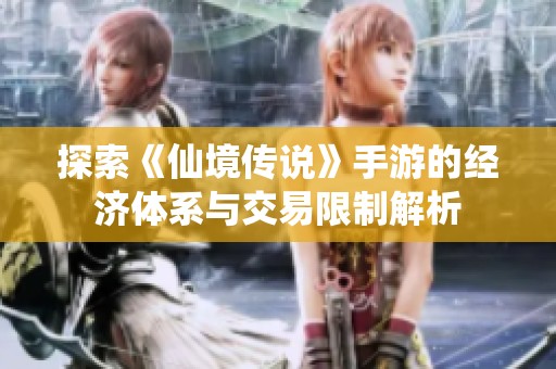 探索《仙境传说》手游的经济体系与交易限制解析