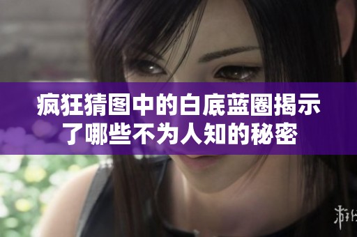 疯狂猜图中的白底蓝圈揭示了哪些不为人知的秘密