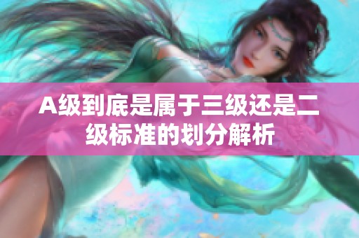A级到底是属于三级还是二级标准的划分解析