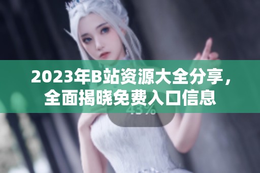 2023年B站资源大全分享，全面揭晓免费入口信息
