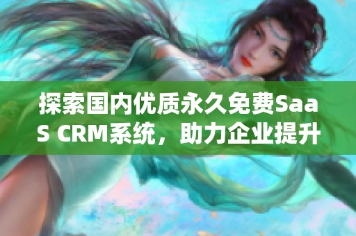 探索国内优质永久免费SaaS CRM系统，助力企业提升管理效率