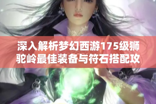 深入解析梦幻西游175级狮驼岭最佳装备与符石搭配攻略