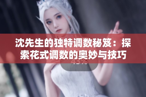 沈先生的独特调数秘笈：探索花式调数的奥妙与技巧