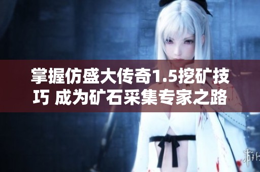 掌握仿盛大传奇1.5挖矿技巧 成为矿石采集专家之路
