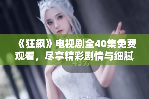 《狂飙》电视剧全40集免费观看，尽享精彩剧情与细腻表演