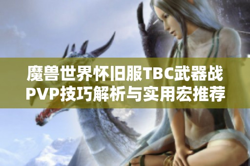 魔兽世界怀旧服TBC武器战PVP技巧解析与实用宏推荐