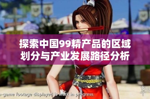 探索中国99精产品的区域划分与产业发展路径分析