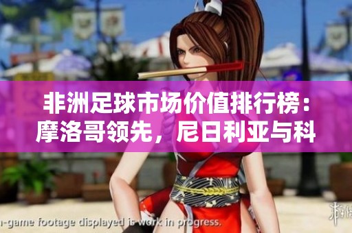 非洲足球市场价值排行榜：摩洛哥领先，尼日利亚与科特迪瓦紧随其后