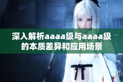 深入解析aaaa级与aaaa级的本质差异和应用场景