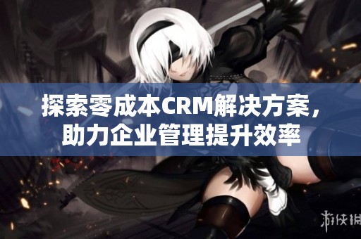 探索零成本CRM解决方案，助力企业管理提升效率