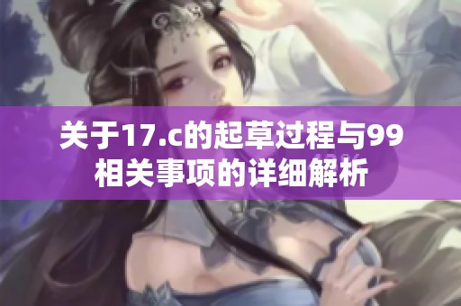 关于17.c的起草过程与99相关事项的详细解析
