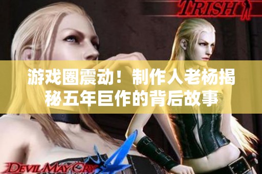 游戏圈震动！制作人老杨揭秘五年巨作的背后故事