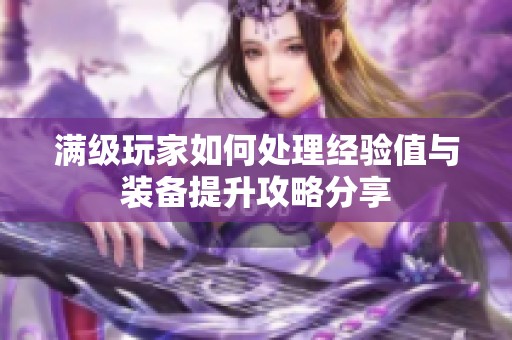 满级玩家如何处理经验值与装备提升攻略分享