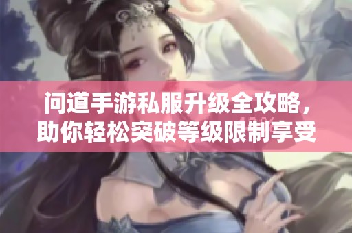 问道手游私服升级全攻略，助你轻松突破等级限制享受游戏乐趣