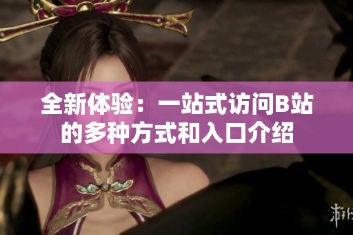 全新体验：一站式访问B站的多种方式和入口介绍