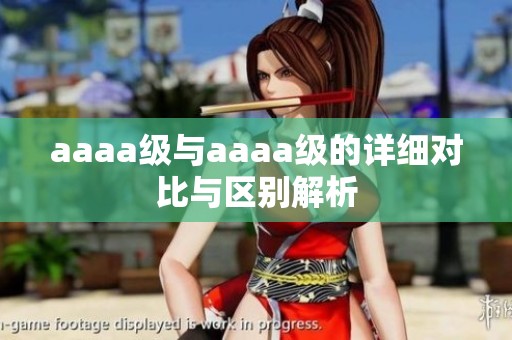 aaaa级与aaaa级的详细对比与区别解析