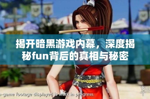 揭开暗黑游戏内幕，深度揭秘fun背后的真相与秘密