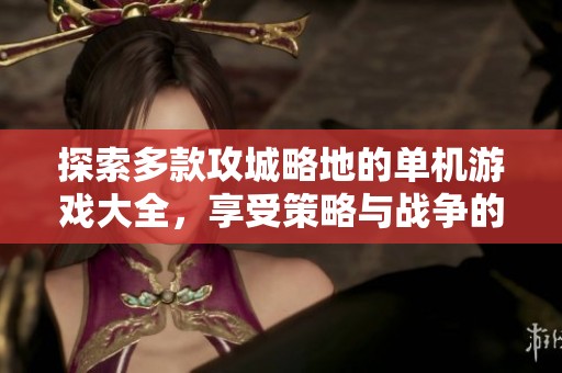 探索多款攻城略地的单机游戏大全，享受策略与战争的乐趣尽在绿色资源网