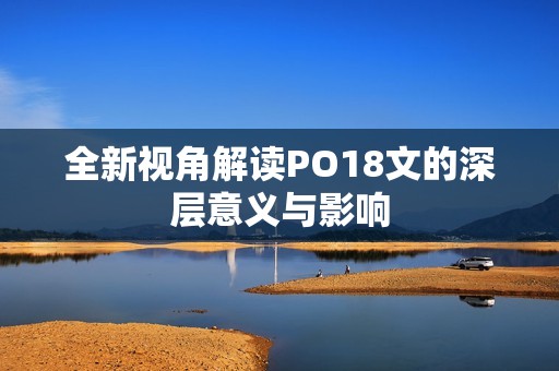 全新视角解读PO18文的深层意义与影响