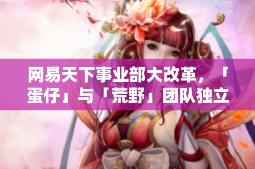 网易天下事业部大改革，「蛋仔」与「荒野」团队独立运作