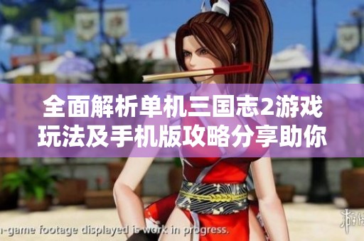 全面解析单机三国志2游戏玩法及手机版攻略分享助你轻松通关