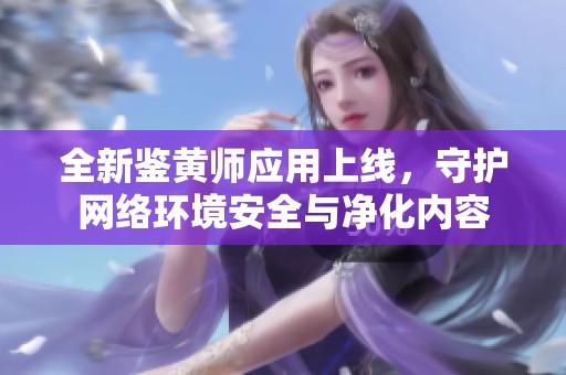 全新鉴黄师应用上线，守护网络环境安全与净化内容