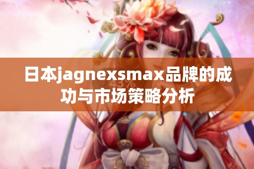日本jagnexsmax品牌的成功与市场策略分析