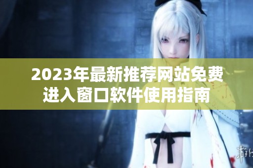 2023年最新推荐网站免费进入窗口软件使用指南