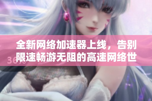 全新网络加速器上线，告别限速畅游无阻的高速网络世界
