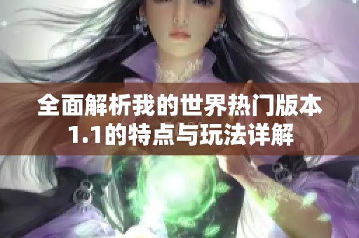 全面解析我的世界热门版本1.1的特点与玩法详解
